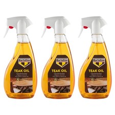 3x Bartoline Teak Oil Wood Furniture Sealer Protector Exterior Interior 500mL 13.33 per litre