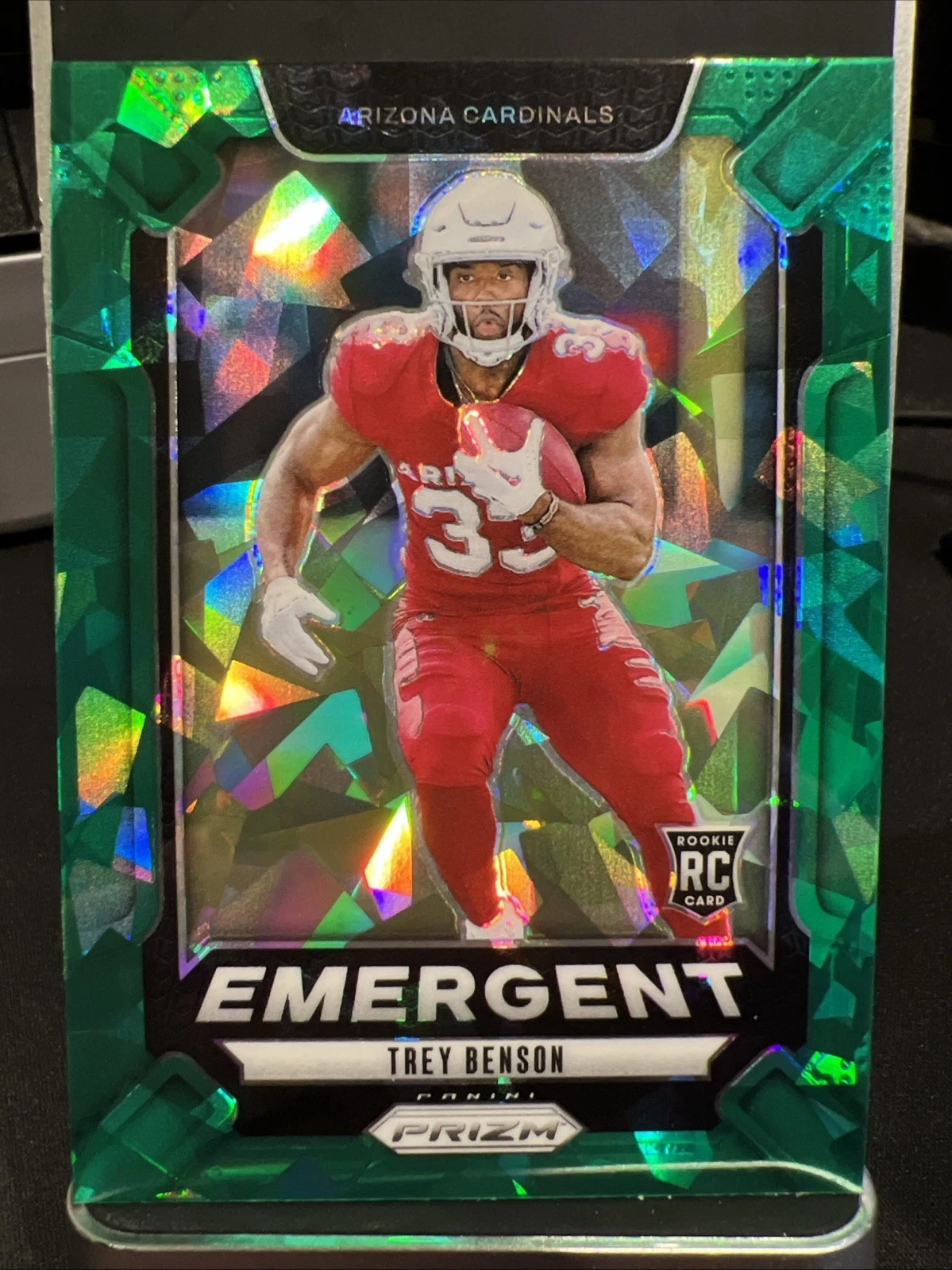 Trey Benson Panini Prizm Emergent #17 Blue Ice