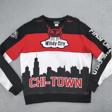 Vintage Chicago Bulls Windy City Sweatshirt Mens XL Black Red Stall & Dean