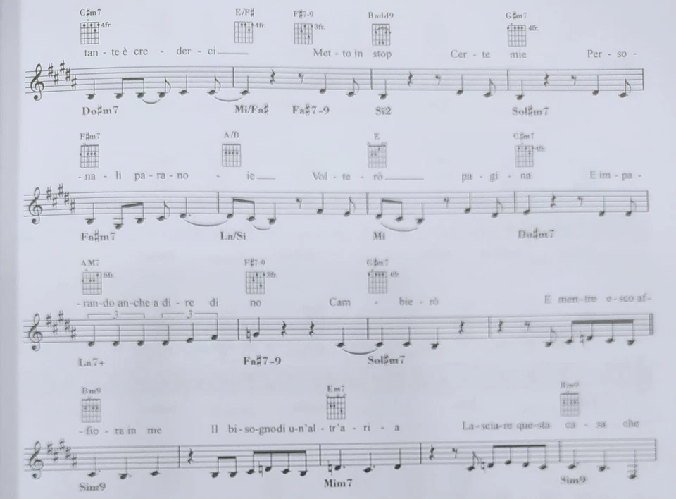 SANREMO 2003 Spartiti originali in linea melodica e accordi - Immagine 3 di 3