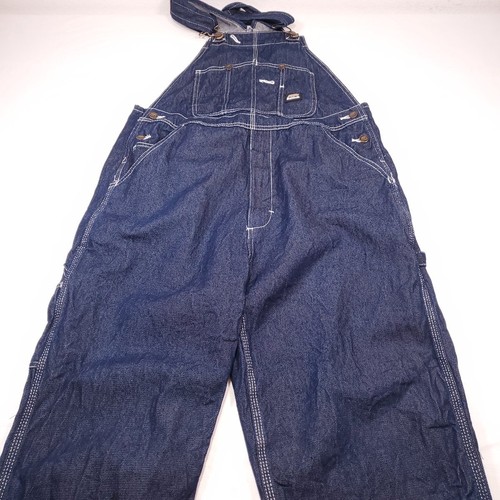 Berne Bib Overalls Mens 36x30 Dark Wash Blue Carpenter Bib Work Wear