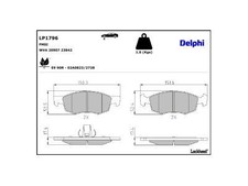 Delphi Bremsbelagsatz Vorne Continental-System für Fiat Doblo 01-05