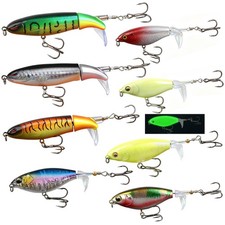 8PCS Fishing Lure Whopper Set, Top Water Plopper for Bass, Popper Lures for F...