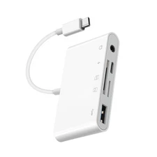 USB-C Hub 5 in 1 Type C Card Reader For Micro SD SDXC CF SDHC OTG Flash Drive