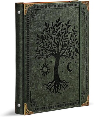 Leather 3 Ring Binder Fits 8.5''x11'' Letter Size Paper, 1 Inch Round Ring Bind...