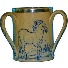 Outstanding Doulton Lambeth Horses Tyg by Hannah Barlow 1872