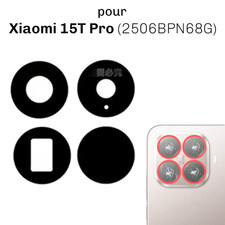 Pour Xiaomi 15T PRO (2506BPN68G) lentille camera vitre objectif verre lens kit