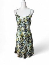 Victoria s Secret Silk Midi Slip Large Leaves Leaf Print Boho Fairy Y2K 2008
