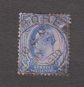 STRAITS SETTLEMENTS 1904-1911. KING GEORGE V. 8 cents. Sc# 114 A18. Used