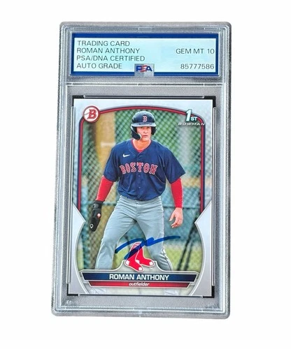 Roman Anthony Signed First Bowman Paper Card Boston Red Sox Auto PSA 10
