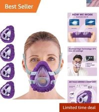 NATAKU 4-Pack Large CPAP' Mask Liners Compatible with F20 Full Large, Purple