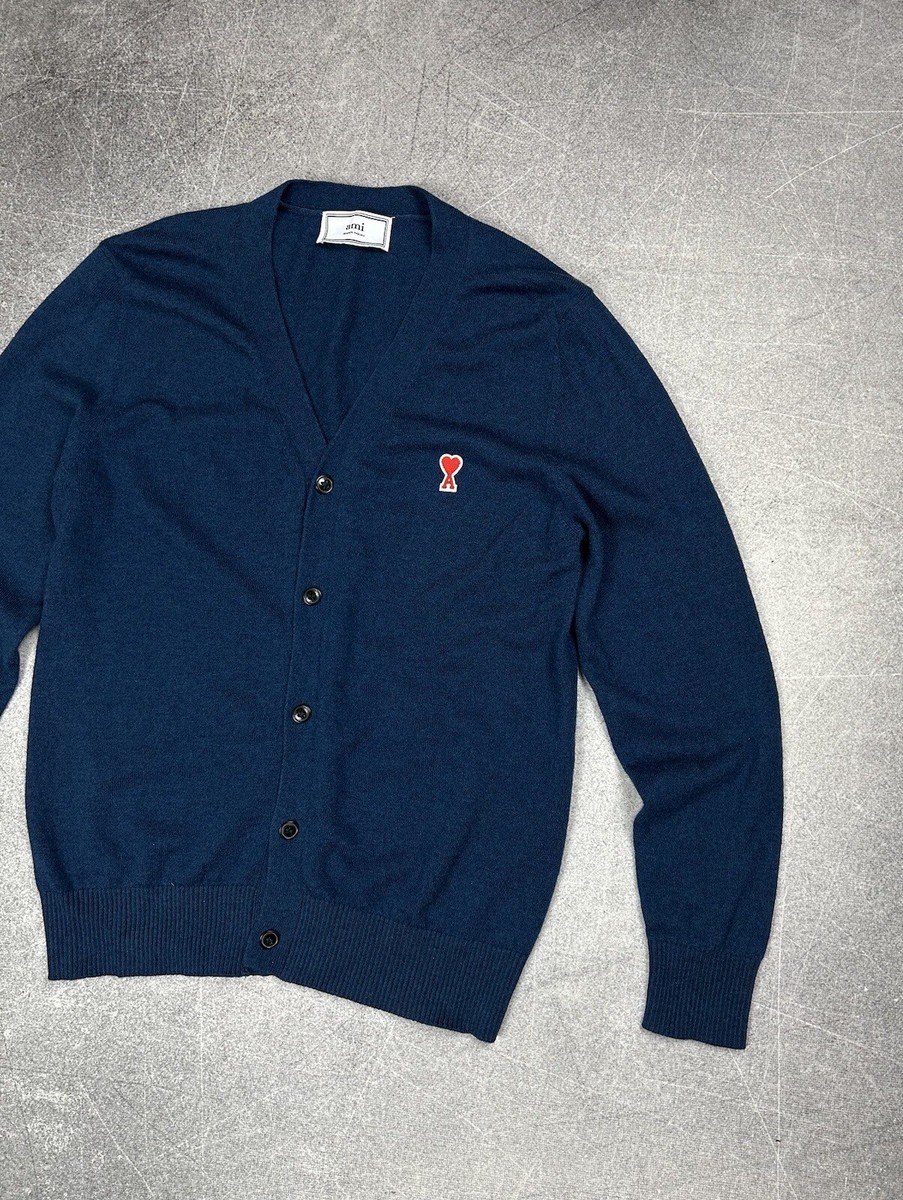 【送料&関税込】Ami Alexandre Mattiussi Blue Cardigan With A s-l1200.jpg