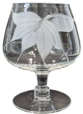 Cameo by McBride 4 Bourbon Snifters 4 oz Frosted 1945 Hollywood Regency Barware