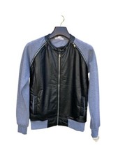 Herren Jacke Sweatjacke  Kunstlederjacke Biker  2895 