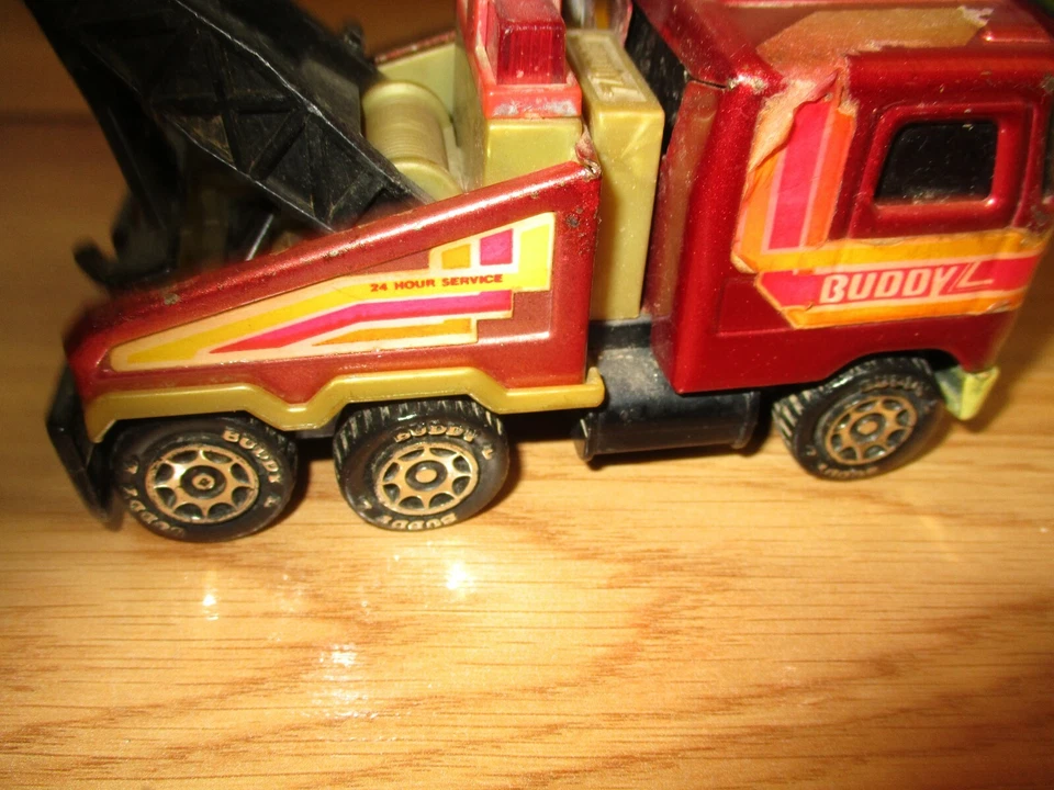 Vintage Buddy L Wrecker Tow Truck Diecast 1980's Japan 5" LONG - Image 3 of 4