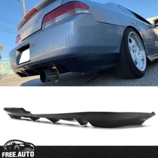 Fits 97-01 Honda Prelude Coupe 2DR 4 Fin Rear Bumper Diffuser Lip JDM Style PU