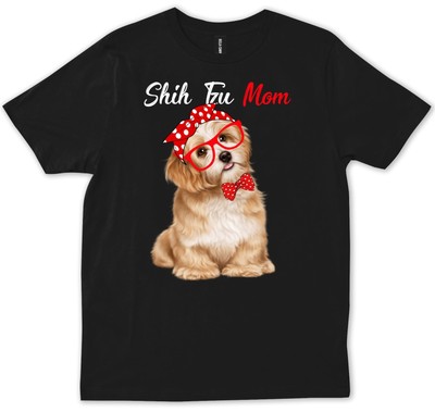 Funny Shih Tzu Owner Fur Mom Dad Christmas Gift T-shirt
