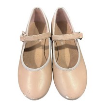 American Ballet Theatre Spotlight Tap Shoes Girls 10.5 Tan Mary Jane Strap