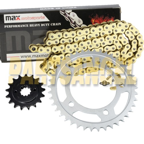 JT SPROCKET SET AND EK SRO GOLD O-RING CHAIN KIT - HONDA TRX450R TRX450ER 06 - Foto 6