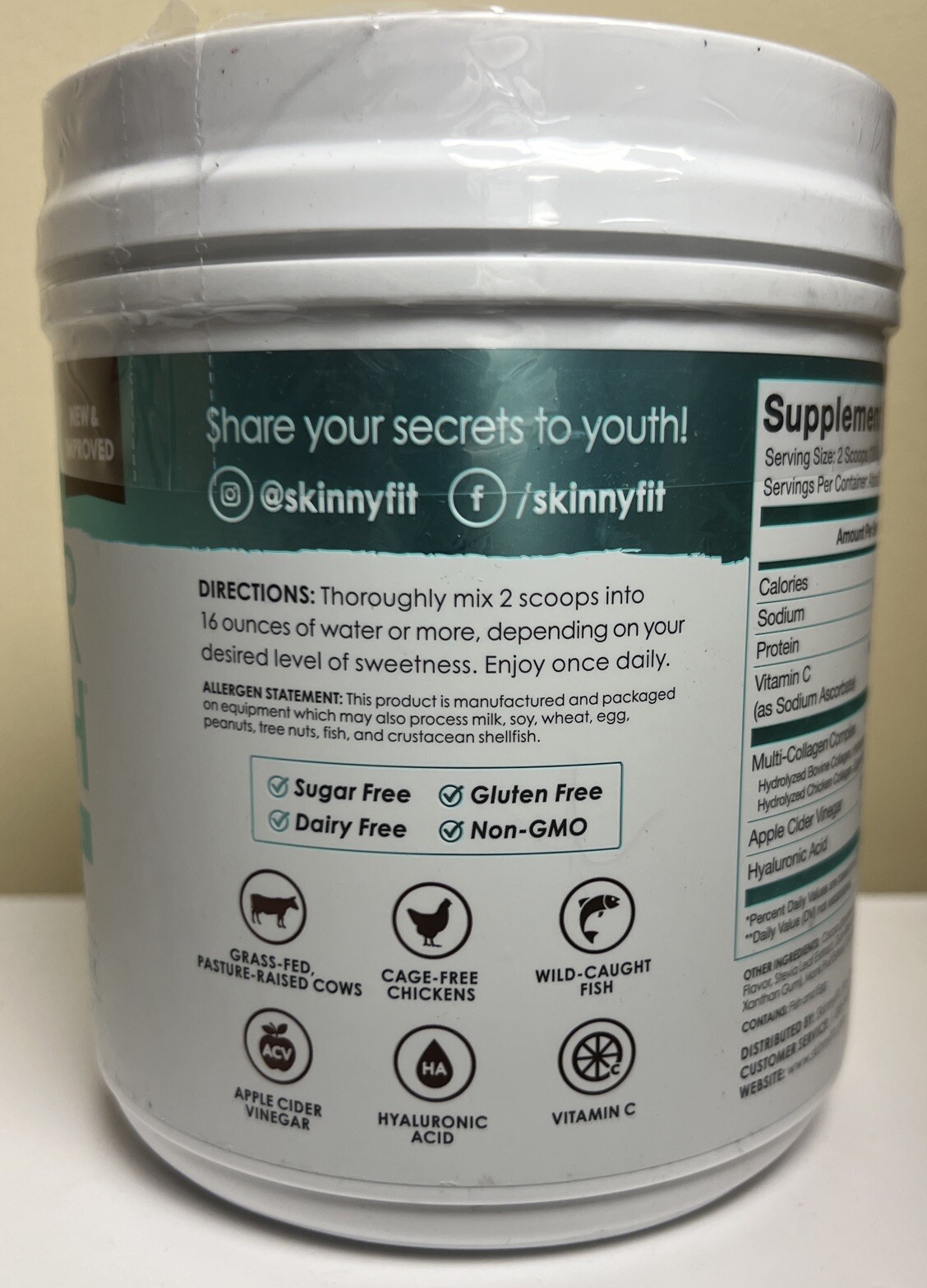 Skinny Fit Super Youth MultiCollagen Peptides Chocolate 28 Serving Exp 2/25 eBay