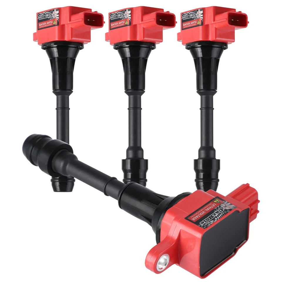 Paquete de 4 bobinas de encendido + bujías para Nissan Altima 2002-2006 2,5 L L L4 UF350 EE. UU. Foto 4 de 4