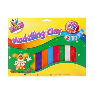 ArtBox Medium 12 strips Modelling Clay Assorted Colours Plasticine Bag Filler