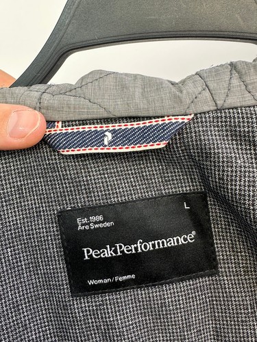 PEAK PERFORMANCE RUSU W SKI Women's Jacket Coat Size L GREY Hooded Insulated - Picture 14 of 15