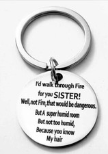 To My Sister Funny Quote Keychain