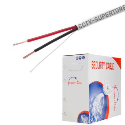 500FT 18/2 AWG Stranded Alarm Wire Cable CCA Unshielded White Security System