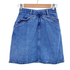 Vintage Union Bay denim mini skirt size 5 24" waist 00s y2k pockets