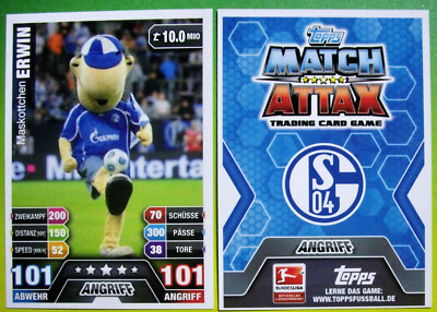 Match Attax 2014 2015 2023 Maskottchen Erwin FC Schalke 04 Limitiert