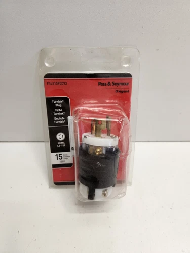 NEW! PASS & SEYMOUIR LEGRAND 15A 125V TURNLOK PLUG PSL515PCCV3