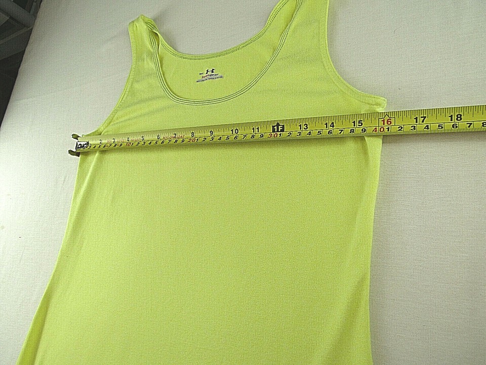 Under Armour Women's Highlighter Neon Yellow Tank Top SM [ 32in Bust