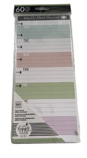 The Happy Planner Classic Filler 1/2 Sheet Weekly Meal Planner New