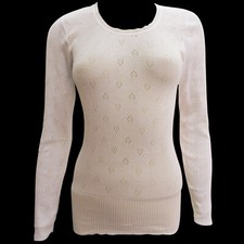 THERMAL NEW WOMENS LADIES LACEY NECKLINE WARM VESTS SHORT LONG SLEEVED PLUS SIZE