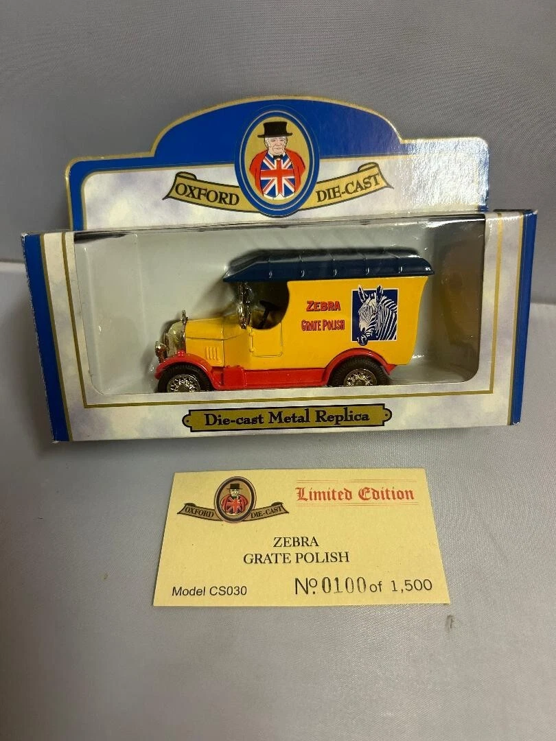 VANS OXFORD DIECAST MODEL VAN "ZEBRA GRATE POLISH" EDIZIONE LIMITATA N.100 RARO