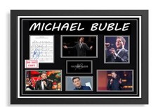 212)  michael buble signed photograph framed unframed reprint great gift