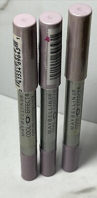 3 Maybelline Cool Effect Cooling Shadow / Liner - 15 Pretty Cool - 0.07 oz