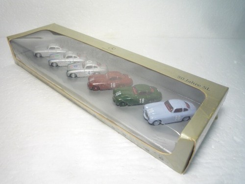MERCEDES BENZ 300 SL 6er SET DIECAST 50 JAHRE MERCEDES BENZ 1:43 VERSIEGELT
