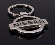 Vintage Metal Nissan  Keyring keychain Logo Both Sides