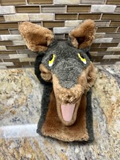 Vintage 1983 DAKIN Big Bad Wolf Plush Puppet Toy Dog Canine Coyote no tongue 