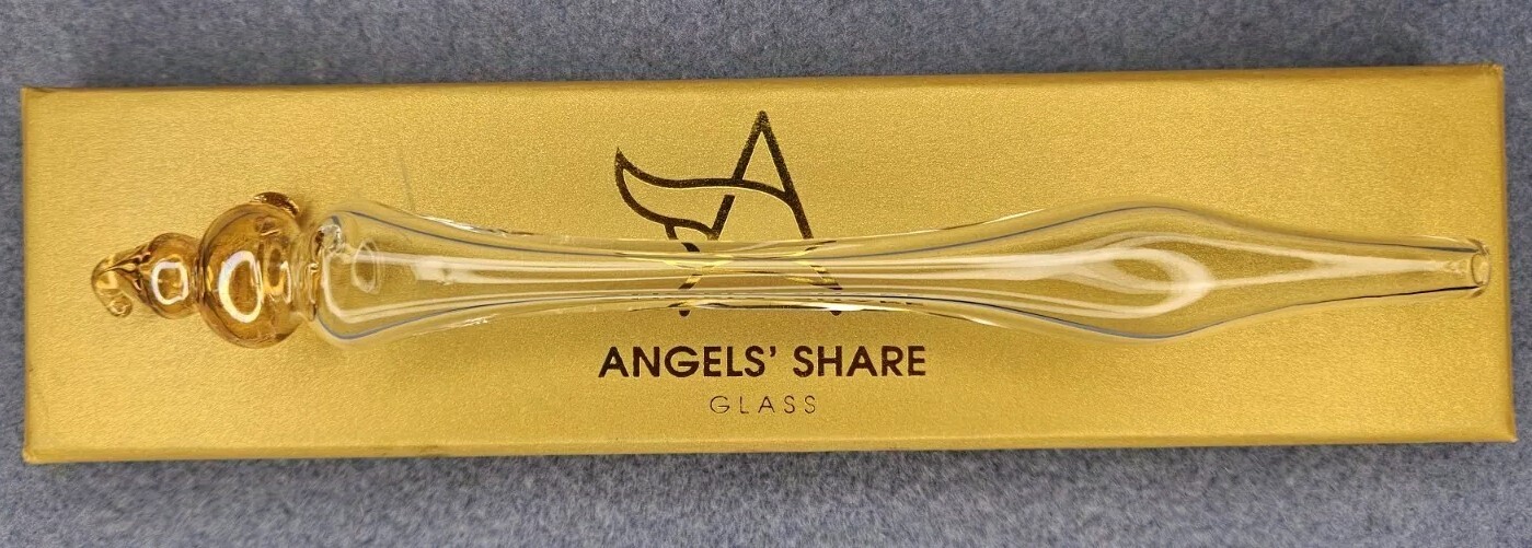 Angels Share Glass Pipette Dropper Whisky Water Hand Blown Glass Angel Top Gift