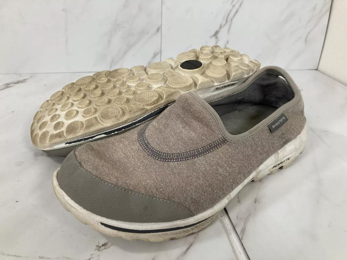 Skechers Go Walk Slip On Beige Walking Fabric Shoes 13498 - Size Women's | eBay