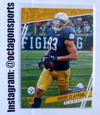 2020 PANINI PRESTIGE XTRA GOLD CHASE CLAYPOOL RC! 11/75! 1/1! JERSEY NUMBER!