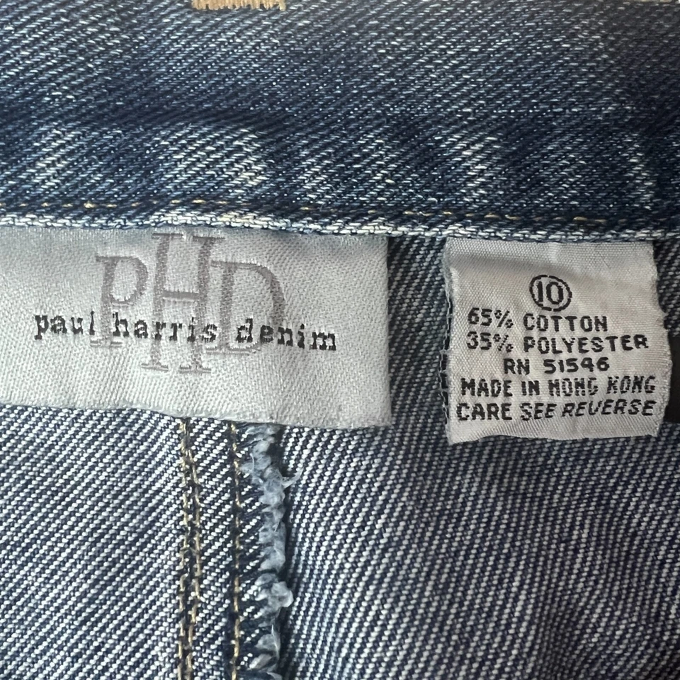 Falda vaquera vintage Paul Harris dos tonos talla 10 hasta la rodilla Foto 3 de 4