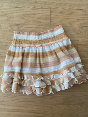 Ramy Brook Women's Madina Striped Ruffle Coverup Size M