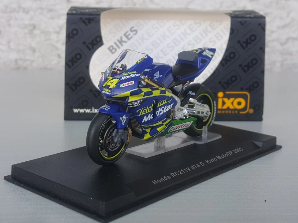 IXO 1:24 Honda RC211V ,#74 Kato, 2003, Neu in OVP - Bild 2 von 4