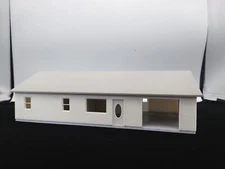 New! 1:64 White Ranch House w/ interior,siding,moving door-Matt's Model Building