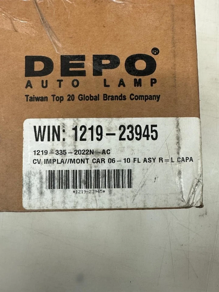 Faro antiniebla DEPO P/N 335-2022N-AC PARA CHEVROLET IMPALA 2006-2010 IZQUIERDO O DERECHO Foto 2 de 4