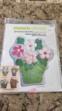 Paragon's Creative Stitchery Wild Geraniums Sculptured Pillow Kit 13x15 Sealed